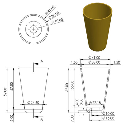 Palms Brass Leg Cup