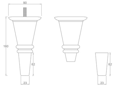 Ansa Wooden Furniture Legs